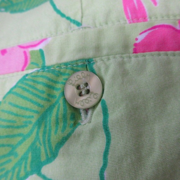 Vintage Lilly Pulitzer Pants Floral Pink Green - Picture 6 of 14